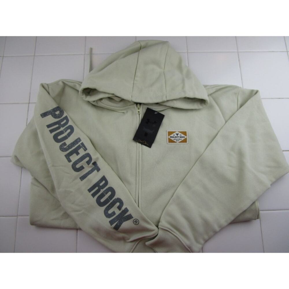 Under Armour Project Rock Hard At Work Heavyweight Zip Up Hoodie‎ Men's Medium